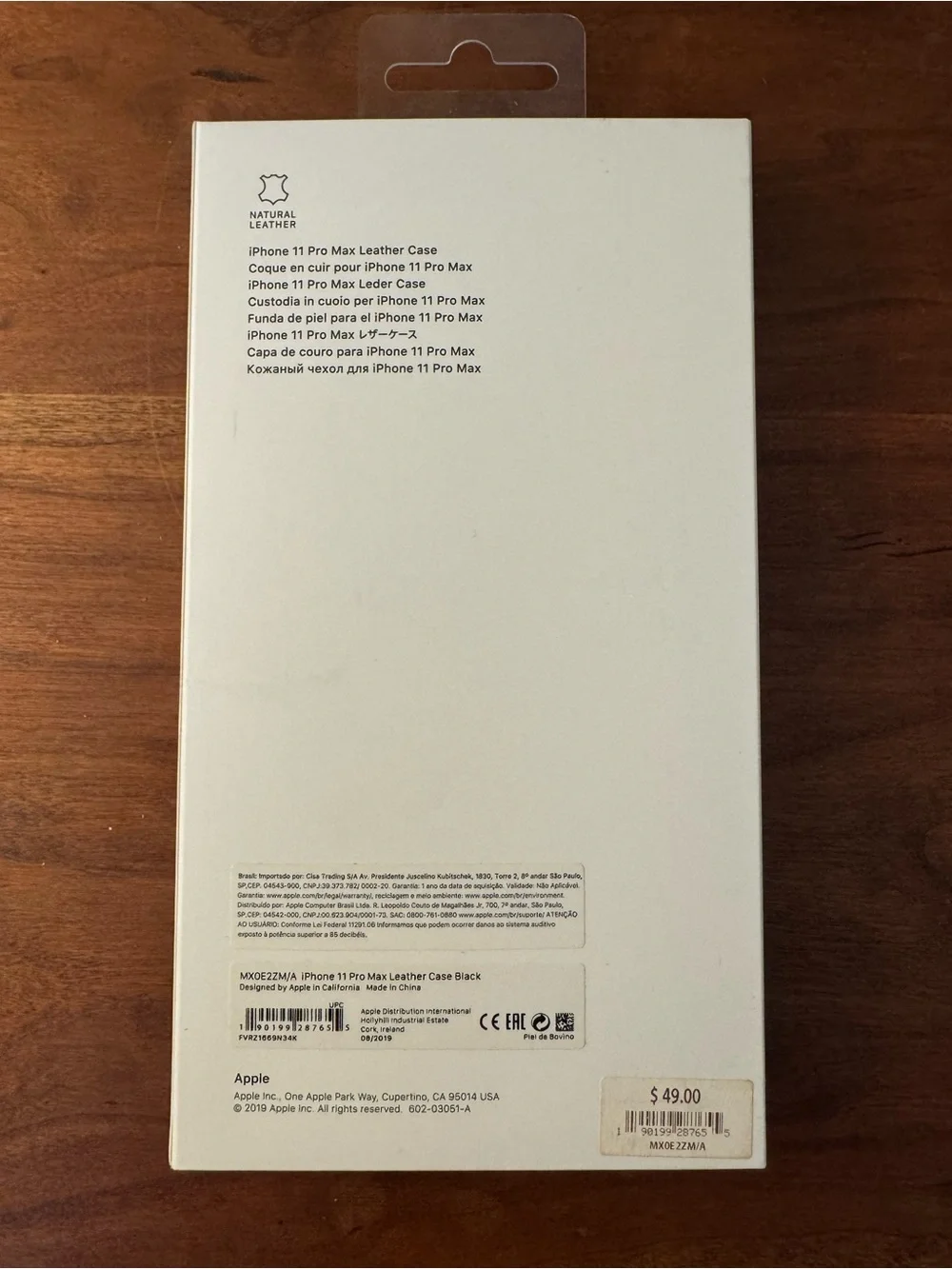Apple iPhone 11 ProMax Leather Case - Black - New in Box